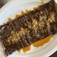 caramel crepe  at Crepes Bistro in Santa Clara