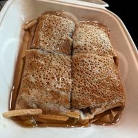 Apple cinnamon sweet crepe at Crepes Bistro in Santa Clara