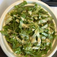 Quinoa power bowl before mixing   at Crepes Bistro in Santa Clara