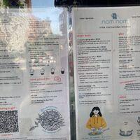 Wall menu at Nom Nam in New York City