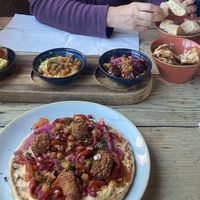 Vegan tapas and Lebanese flat bread. Very yummy    at Lounges - Portivo Lounge in Gloucester