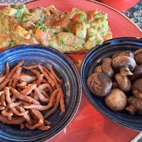 Smashed avo on ciabatta toast, vegan bacon, button mushrooms  at Lounges - Portivo Lounge in Gloucester