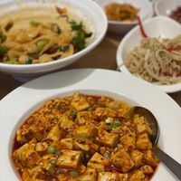 Mapo Tofu, Dried Tofu salad, Bibim Dosakmyeon  at Songhwasansi Dosakmyeon - 송화산시 도삭면 in Seoul