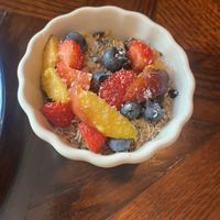 small yogurt bowl included in the big breakfast  at Piccola Cafe in Ljubljana