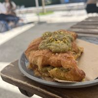 Pistachio croissant  at Piccola Cafe in Ljubljana