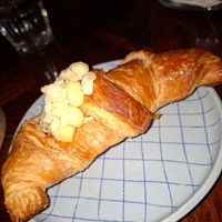Almond croissant at Piccola Cafe in Ljubljana