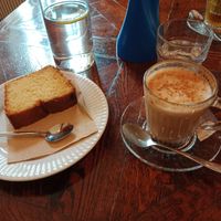 Orange cake, so yummy! 🍊 at Piccola Cafe in Ljubljana