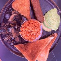 English breakfast swopped egg to avocado to make it vegan at Kalma Cafe - Avenida las Playas in Lanzarote