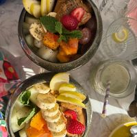 Amazing breakfasts, vegan cooked breakfast, smoothie bowls with fresh fruit. Healthy drinks (kombucha), hot drinks(chai / coffee / matcha)  at Kalma Cafe - Avenida las Playas in Lanzarote