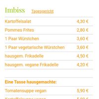 Speisekarte Solar Café at Solar Café in Pellworm