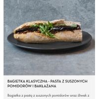 Baguette sandwich with dried tomatoes and eggplant   at Green Caffè Nero in Krakow