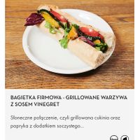 Baguette sandwich with grilled vegetables   at Green Caffè Nero in Krakow