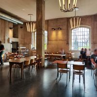 Dining area at Kornsilo in Zurich