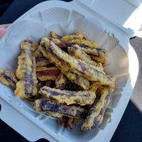 VCC 2025: ube fries at The Poke Shack in Champaign