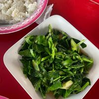 stir fried kale in soy sauce   at Khanomchin Che Kai - Food Stall in Koh Samui