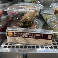 Paprika hummus and chickpea falafel mezze salad   at LIS - SOHO Coffee - T1 in Lisbon