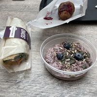 Overnight oats, wrap, croissant   at LIS - SOHO Coffee - T1 in Lisbon