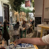 Outdoor seatingg  at Aquasul in Tavira