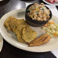 Chickpeas with plantains and vegetables dish  at El Trapiche - Via Argentina in Panama City