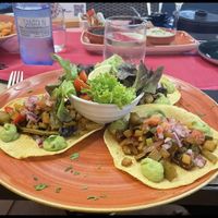 Veg tacos  at La Hacienda in Lanzarote