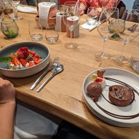 Très beaux desserts at Chez Paulo in Brive-la-gaillarde