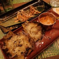 Artichokes and gyozas at Restaurant Enjoy It in Platja Daro