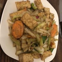 Lemongrass tofu (sautéed) extra tofu no rice, no salt 🧂   at Loving Hut in Brooklyn
