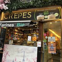 Tucked away … they have a vegan menu - just ask!   at Culture Crêpes in Paris