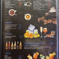 Vegan beverages at Culture Crêpes in Paris