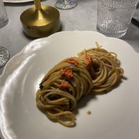 Spaghetti quadrati ai ricci  at In Cottura - Home Vegan Restaurant in Palermo