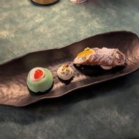 Dessert canollo Style & cassata at In Cottura - Home Vegan Restaurant in Palermo