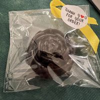 You start off with a homemade chocolate, which is awesome.   Made by Katty  at In Cottura - Home Vegan Restaurant in Palermo