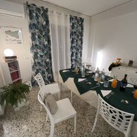 Large dining room table.  Ask to be seated there so you can share your experience with others there.  We lived that    at In Cottura - Home Vegan Restaurant in Palermo