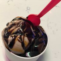 Almond joy with caramel and chocolate syrup at Cookman Creamery in Asbury Park