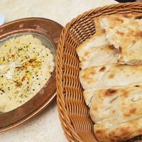 Humous and bread at Galata Sokak Kulübü in Istanbul