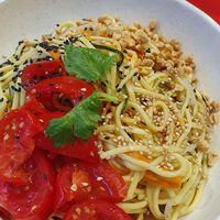 Tomato noodles at Naï Naï in Bordeaux