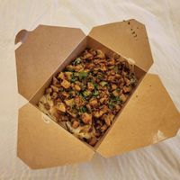 Blackened Fettucine with Spicy Blackened Chick'n at Oleum in Baltimore