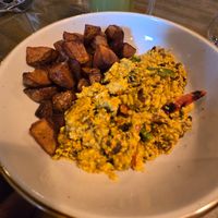 Tofu scramble with bacon and potatoes at Oleum in Baltimore