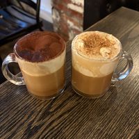 tiramisu latte and cookie butter latte  at Oleum in Baltimore