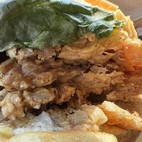 Double mushroom chikn’ sandwich   at Vegan Me Please in Decatur