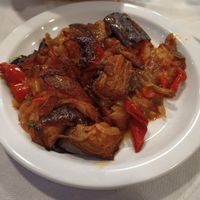 Eggplant in the oven at Fysa Roufa in Ioannina