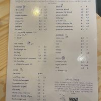 The menu as of april 2024 at rokko in Ghent