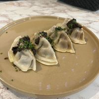 Mushroom and troufle gyozas 6,90€ at The Vegan Roll in Madrid