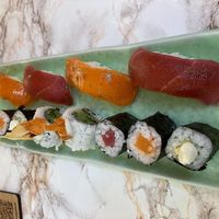 Vegan sushi platter at The Vegan Roll in Madrid