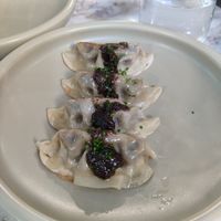 gyozas de boletus y trufa negra at The Vegan Roll in Madrid