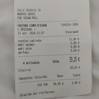  at The Vegan Roll in Madrid