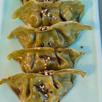 Veggie gyoza at The Vegan Roll in Madrid