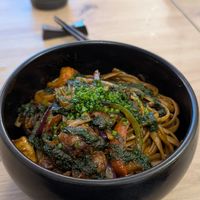 Yakisoba Noodle at The Vegan Roll in Madrid