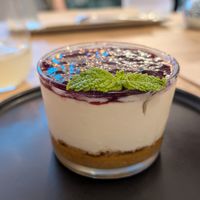 Cheesecake at The Vegan Roll in Madrid