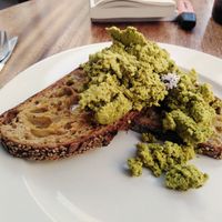 tofu scramble (with herbs) at Bullet Coffee House and Eatery in Hastings